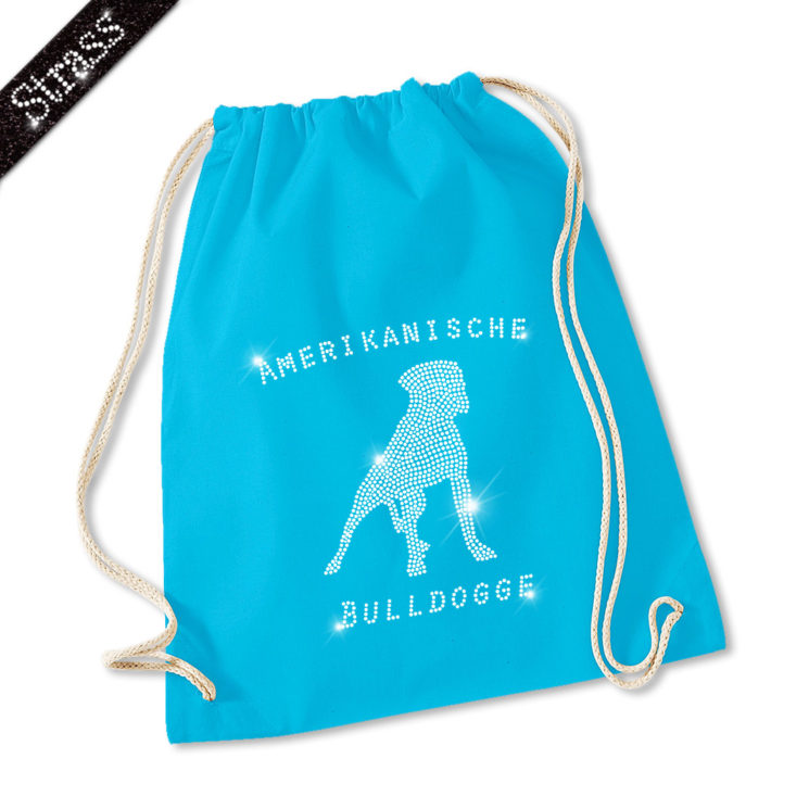 Strass Turnbeutel Amerikanische Bulldogge – Bild 5