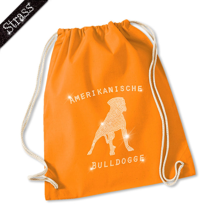Strass Turnbeutel Amerikanische Bulldogge – Bild 9