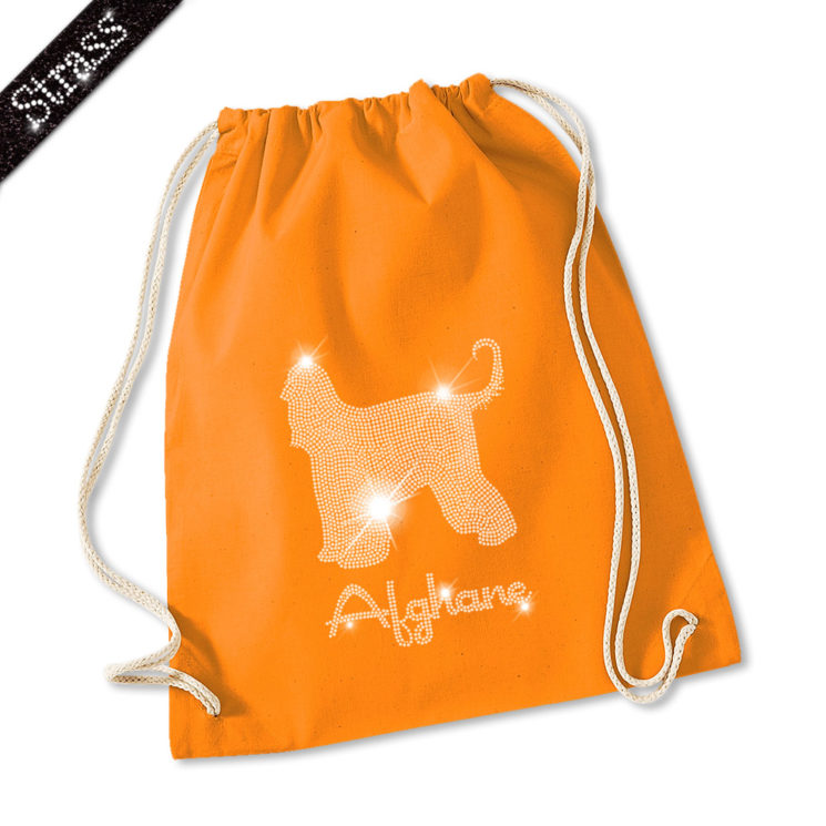 Strass Turnbeutel Afghanischer Windhund – Bild 9