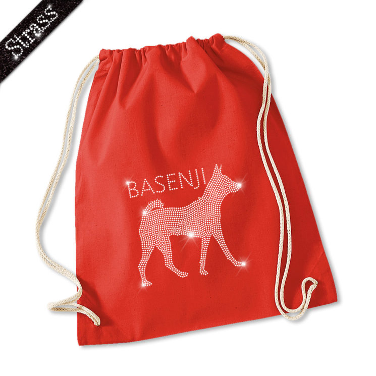 Strass Turnbeutel Basenji – Bild 10