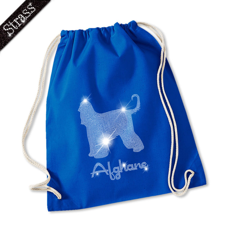 Strass Turnbeutel Afghanischer Windhund – Bild 11
