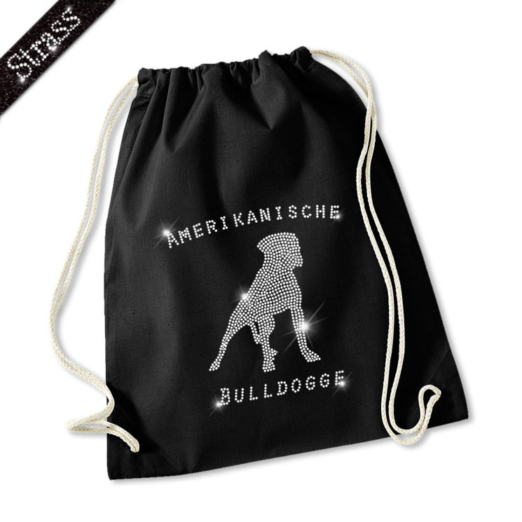 Strass Turnbeutel Amerikanische Bulldogge – Bild 12