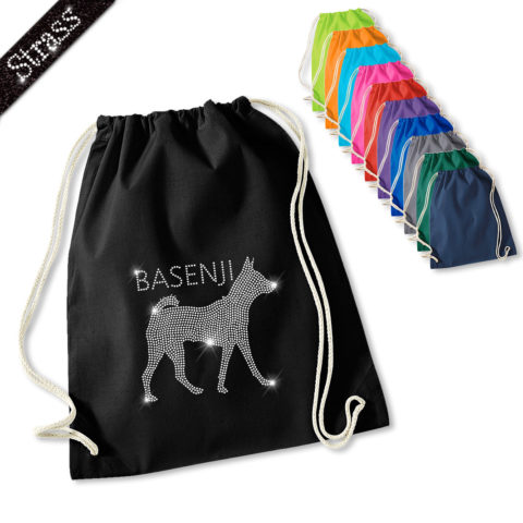 Strass Turnbeutel Basenji