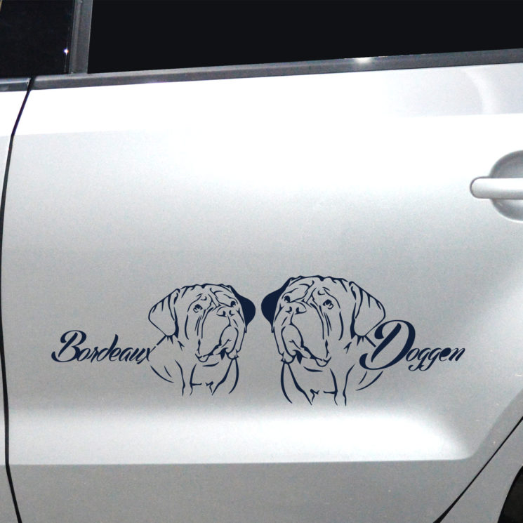 Autoaufkleber Bordeauxdoggen – Bild 2