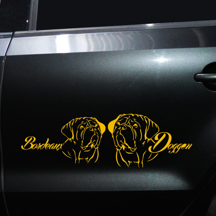 Autoaufkleber Bordeauxdoggen – Bild 3