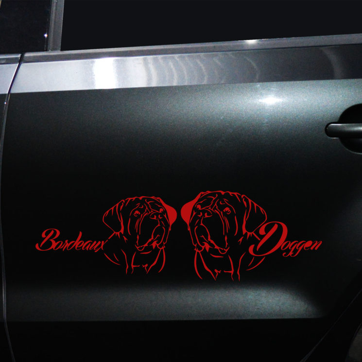 Autoaufkleber Bordeauxdoggen – Bild 6