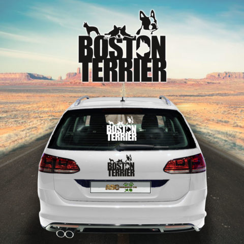Autoaufkleber Boston Terrier