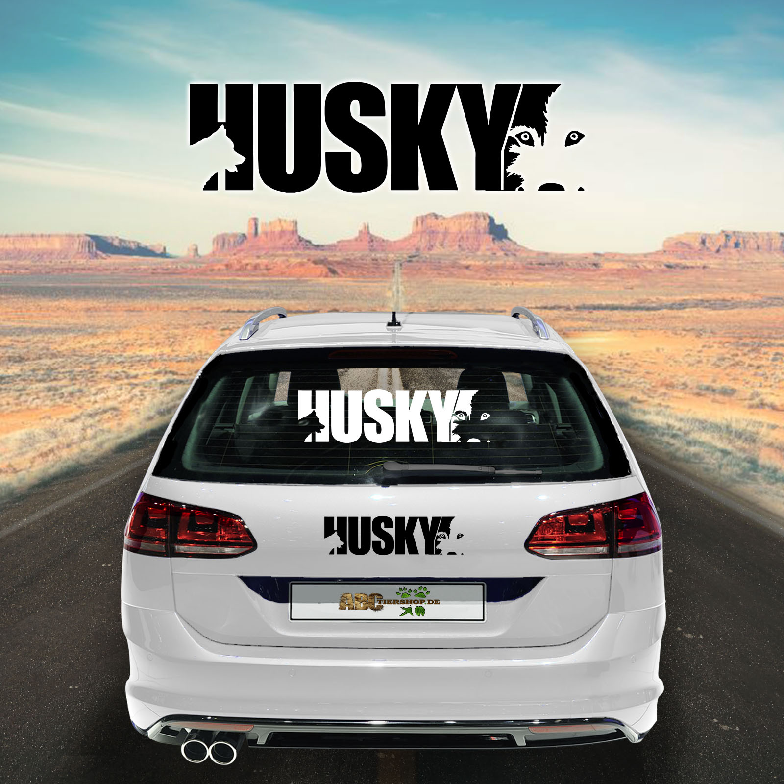 Autoaufkleber Husky