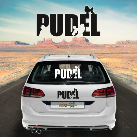 Autoaufkleber Pudel