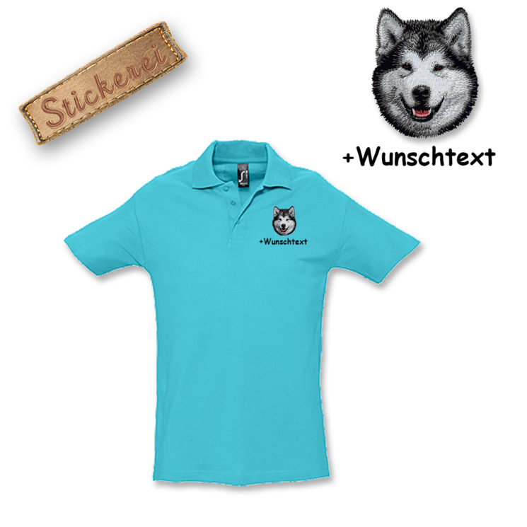 Poloshirt Alaskan Malamute – Bild 2