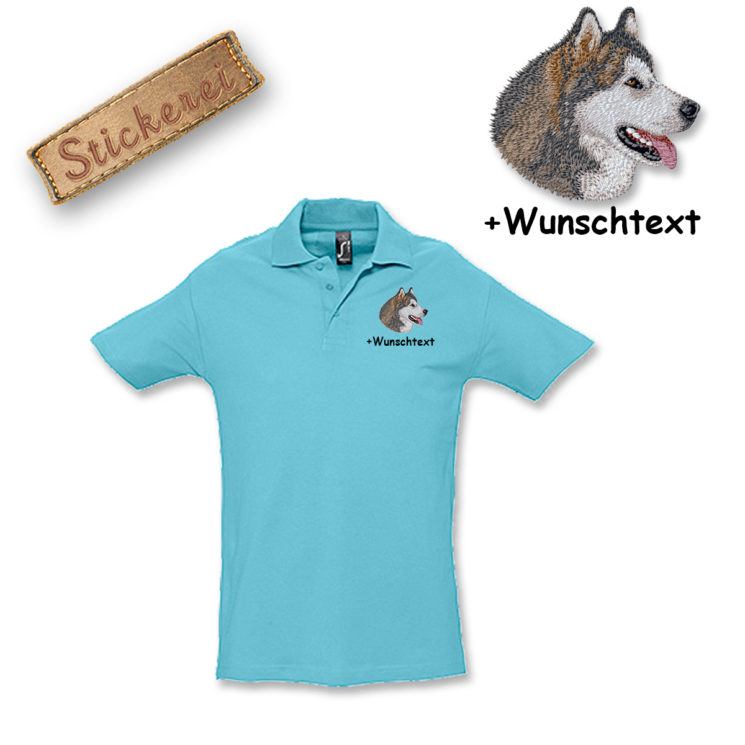 Poloshirt Alaskan Malamute – Bild 2