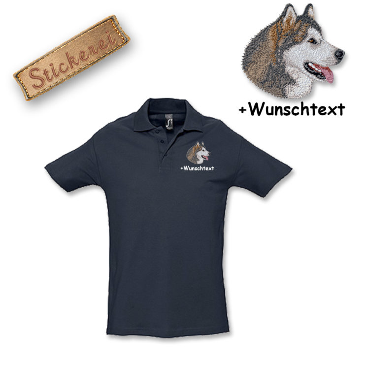 Poloshirt Alaskan Malamute – Bild 8