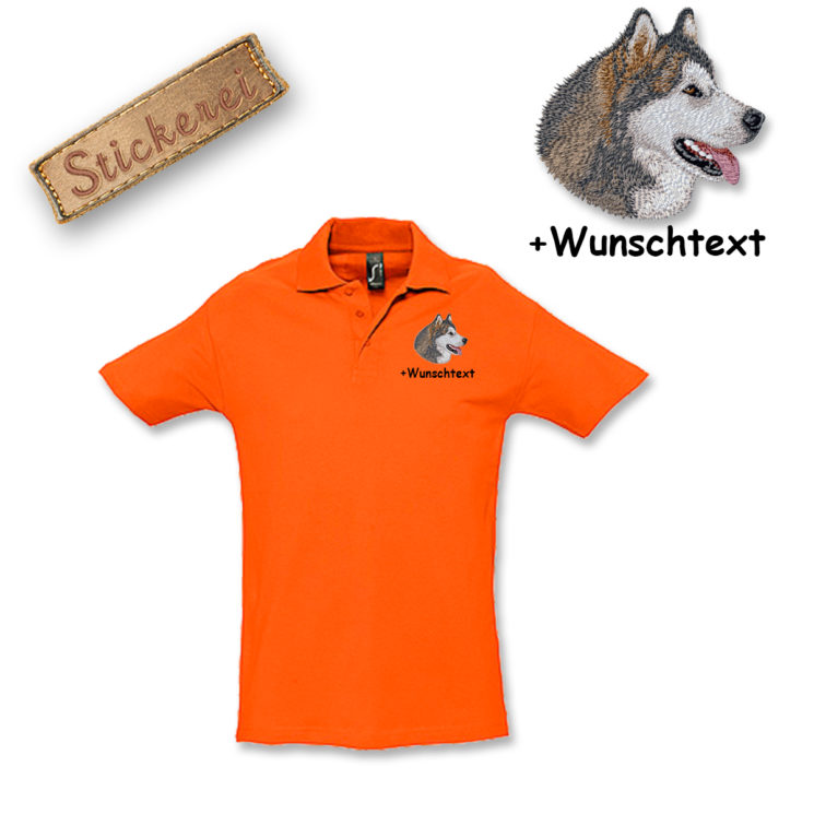 Poloshirt Alaskan Malamute – Bild 7