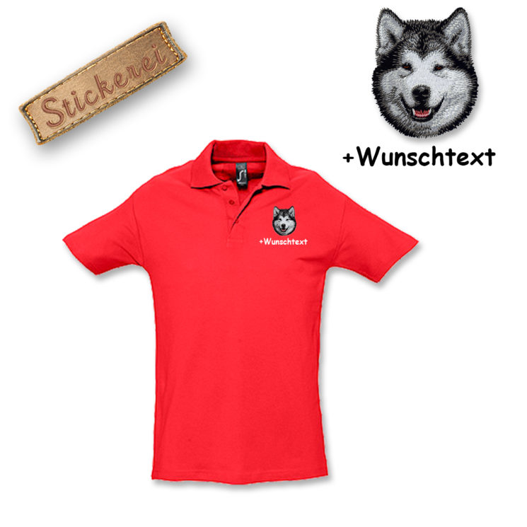 Poloshirt Alaskan Malamute – Bild 5