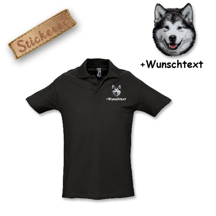 Poloshirt Alaskan Malamute – Bild 3