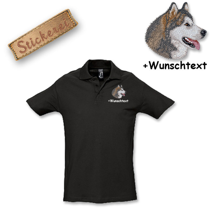 Poloshirt Alaskan Malamute – Bild 3