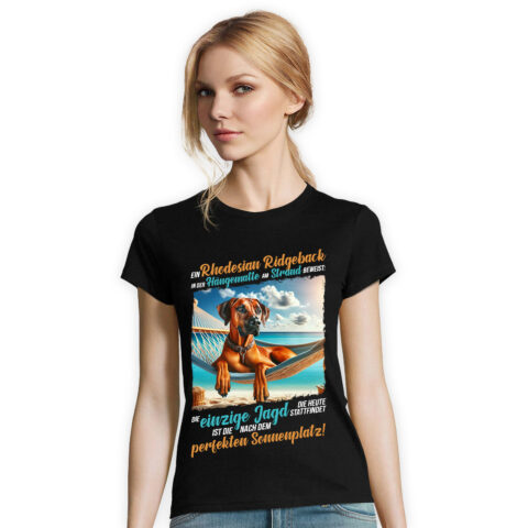 Damen T-Shirt Ridgeback "Sonnenplatz" Schwarz