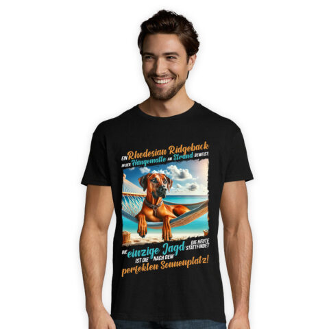 T-Shirt Ridgeback "Sonnenplatz" Schwarz