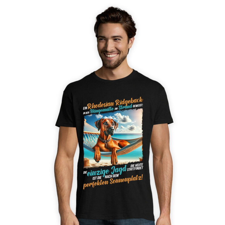 T-Shirt Ridgeback "Sonnenplatz" Schwarz