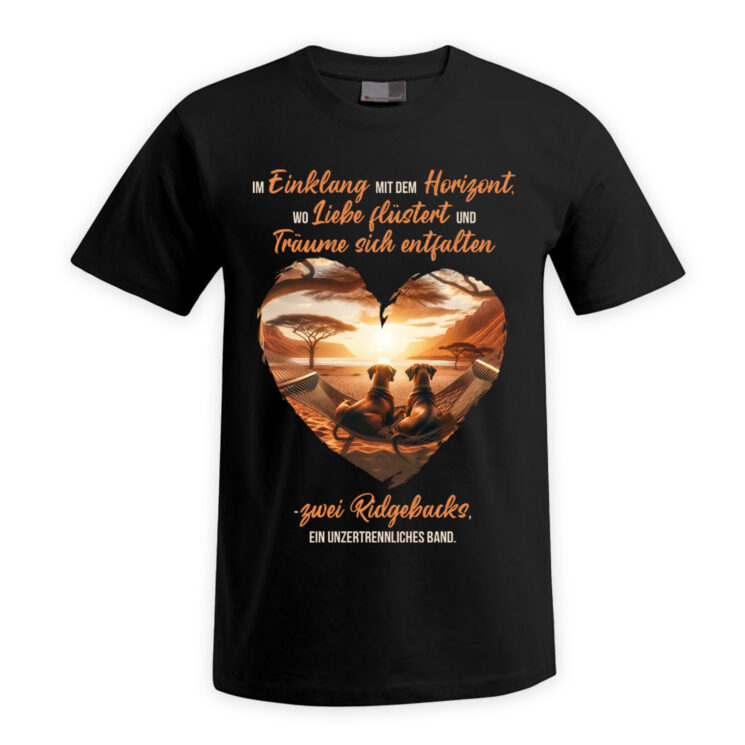 T-Shirt Ridgeback "Unzertrennliches Band" Schwarz – Bild 2