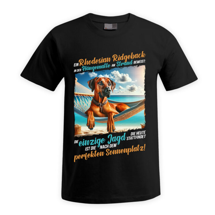 T-Shirt Ridgeback "Sonnenplatz" Schwarz – Bild 2