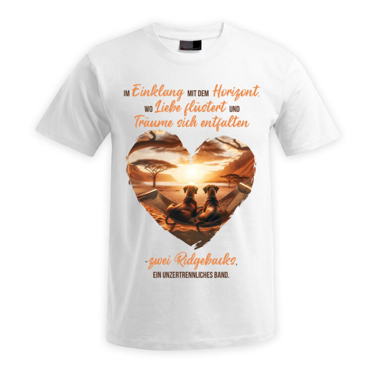 T-Shirt Ridgeback "Unzertrennliches Band" Weiß – Bild 2