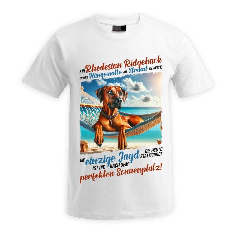 T-Shirt Ridgeback "Sonnenplatz" Weiß – Bild 2