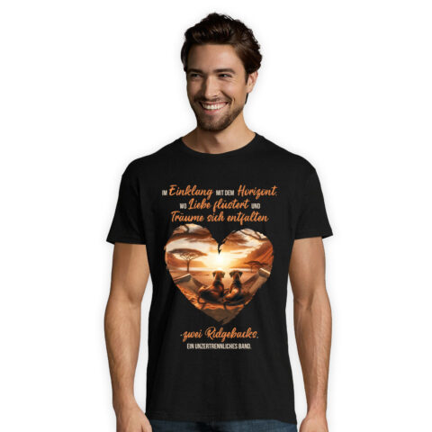T-Shirt Ridgeback "Unzertrennliches Band" Schwarz