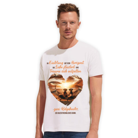 T-Shirt Ridgeback "Unzertrennliches Band" Weiß