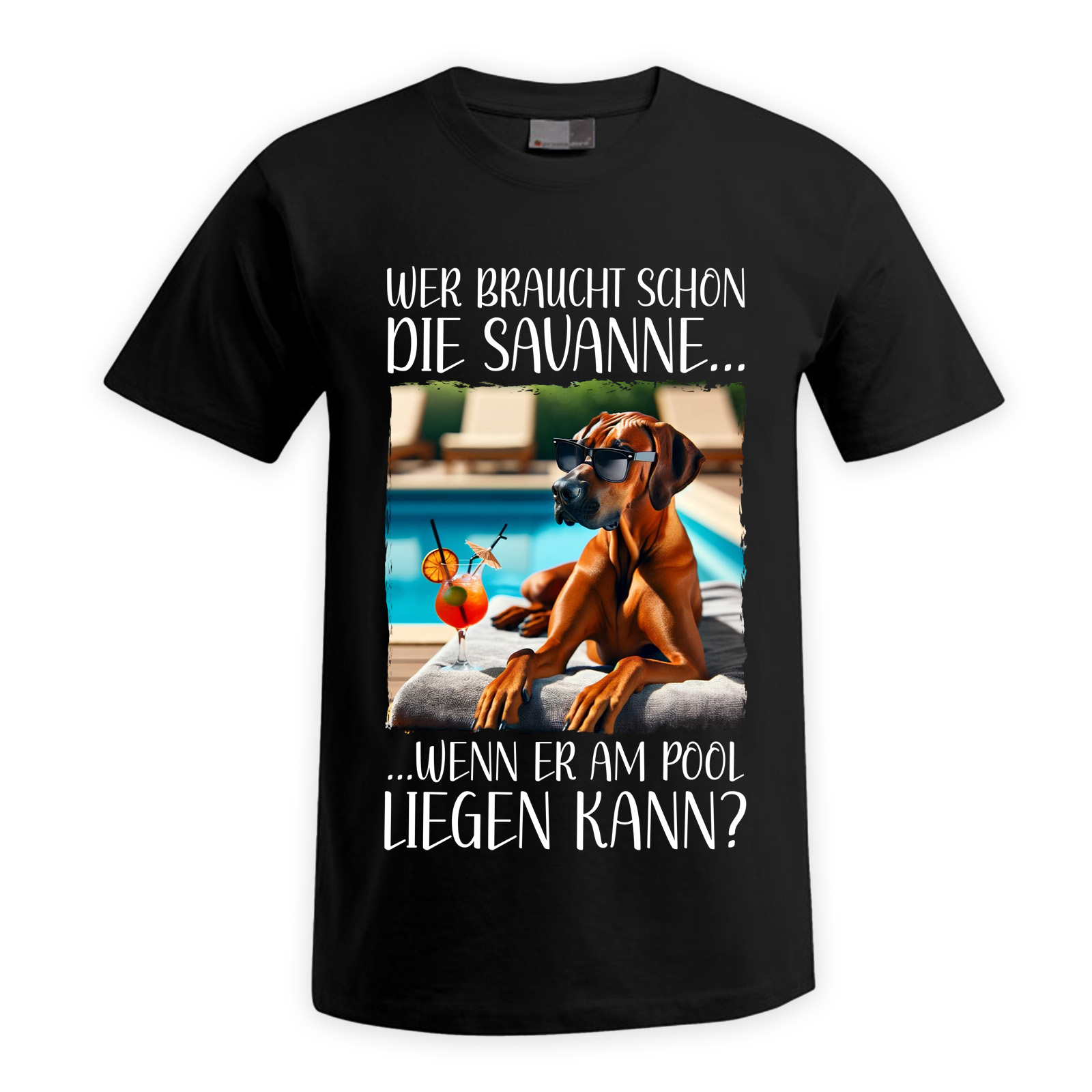 T-Shirt Ridgeback "Pool" Schwarz – Bild 2