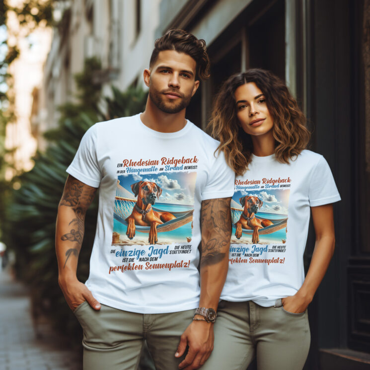 Damen T-Shirt Ridgeback "Sonnenplatz" Weiß – Bild 3