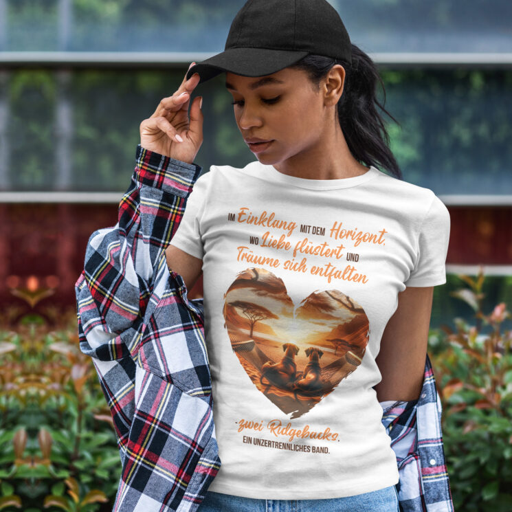 Damen T-Shirt Ridgeback "Unzertrennliches Band" Weiß – Bild 3